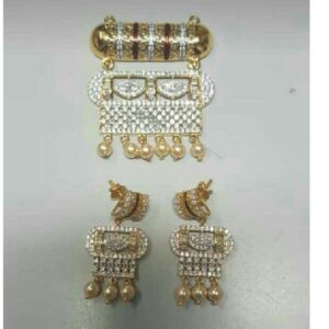 18 K Cz Mangalsutra Pedant Set