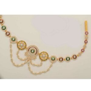916 Yellow CZ Gold Ladies Kandora
