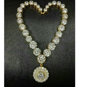 Gold Diamond CZ Necklace