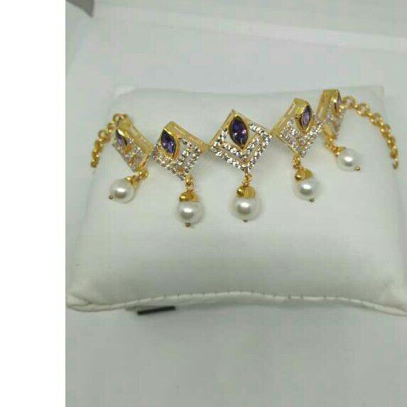 916 Gold CZ Ladies Bracelet