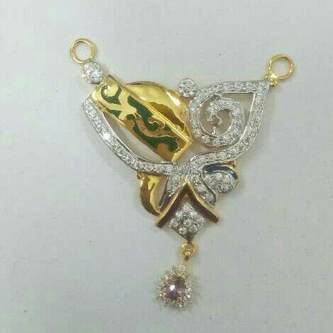 18KT Gold Diamond Cz Mangalsutra