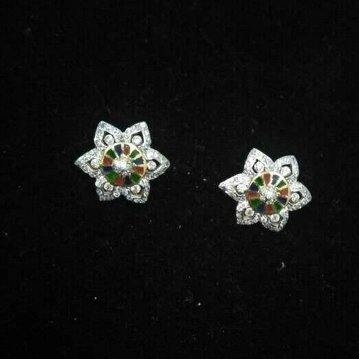 916 Gold Flower Shape Cz Tops - Image 2