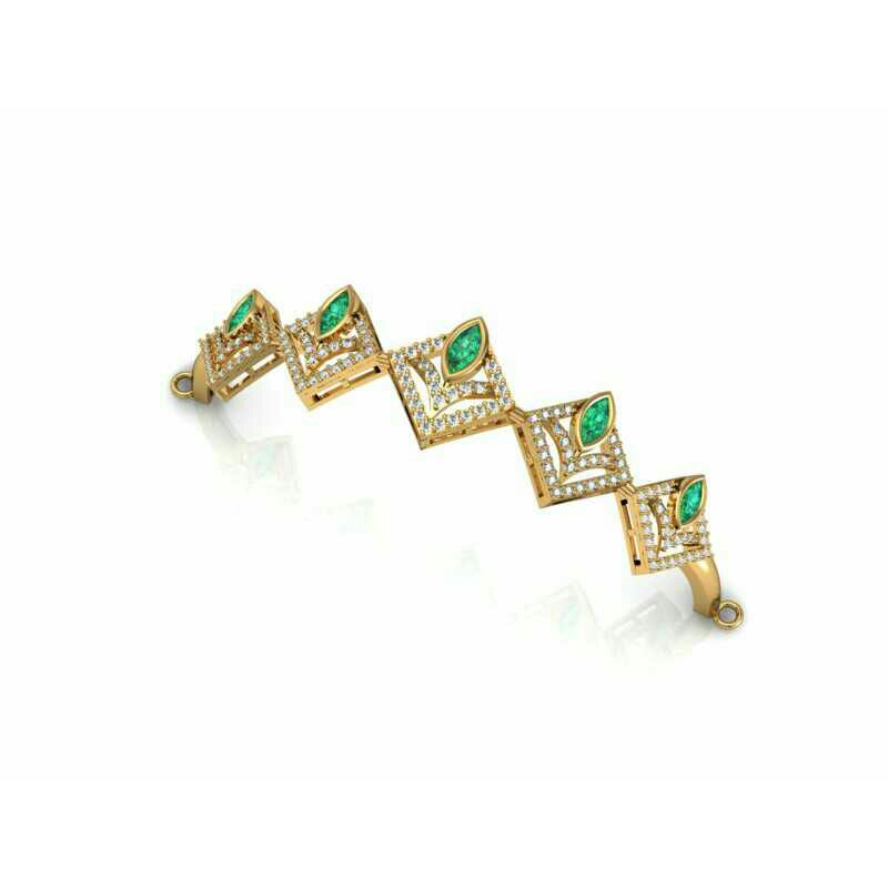 916 Gold CZ Ladies Lucky