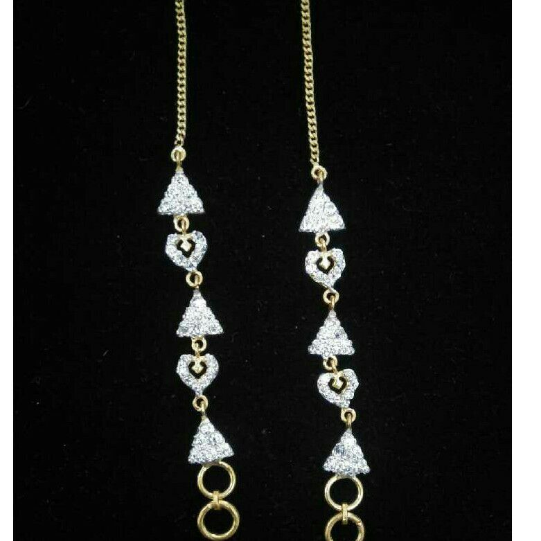 18KT Gold Diamond Classic Earchain