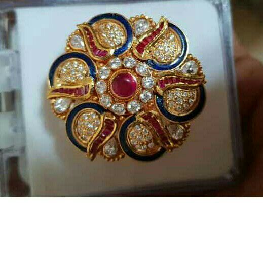 916 Gold Cz Ladies Ring