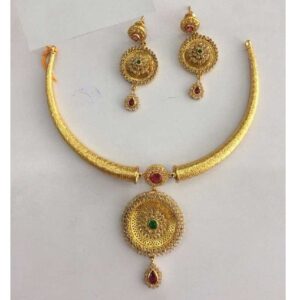 916 Gold Charming Ladies Jadtar Necklace Set