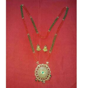 916 Gold Fancy Mangalsutra With Earrings