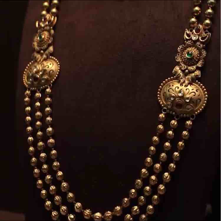 Antique 916 Gold Ladies Mug Mala