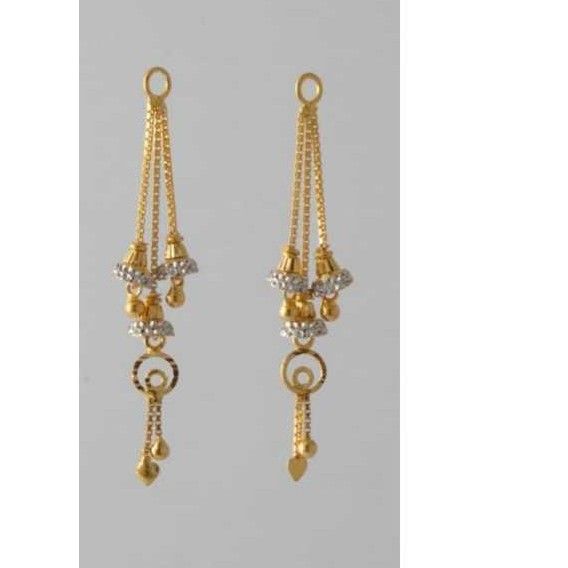 22K / 916 Gold Earrings Designer Latkan