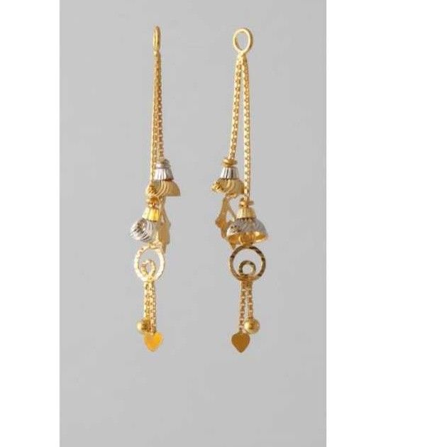 916 Gold Earrings Designer Casual Latkan
