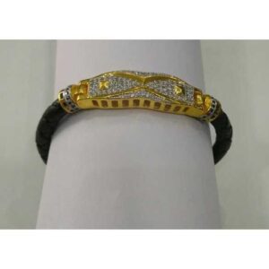 916 Gold Designer CZ Stone Bracelet