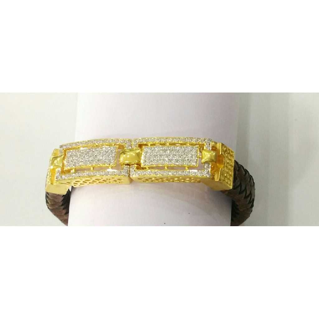 916 Gold Fancy CZ Stone Bracelet