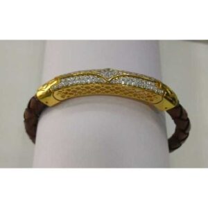 916 Gold Designer CZ Stone Bracelet