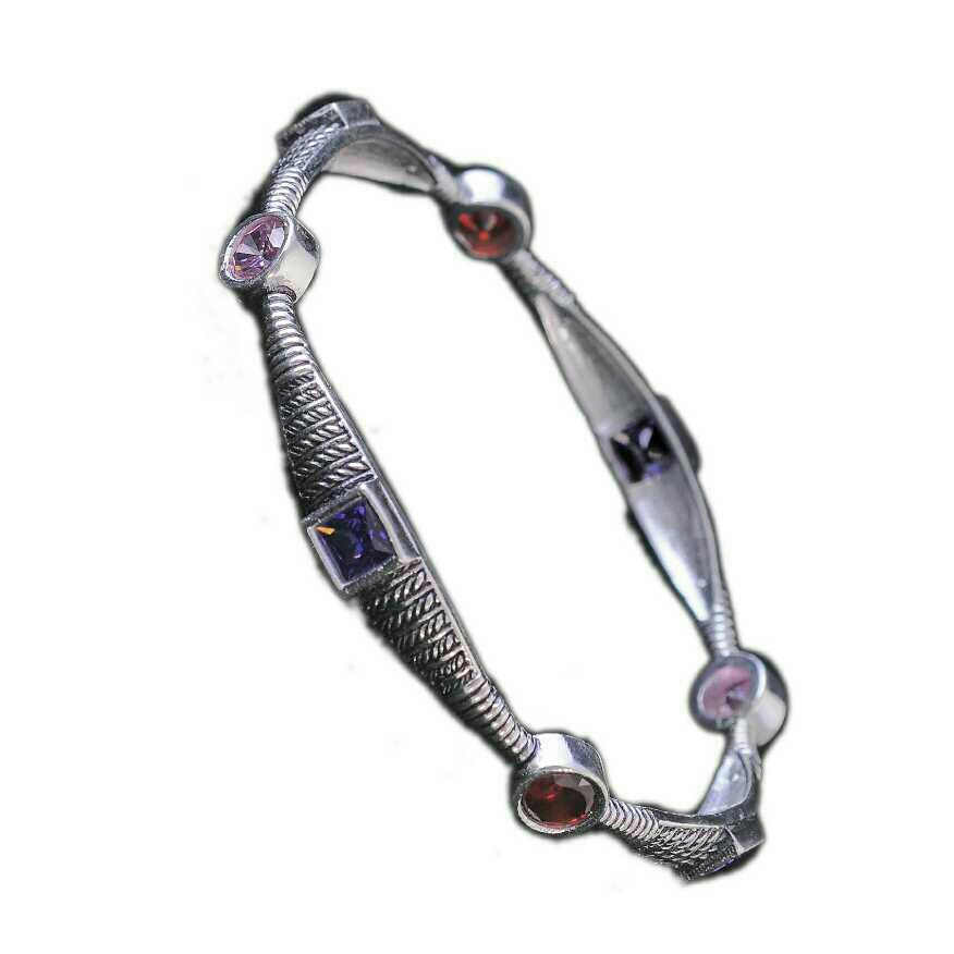 Fancy Silver Bangle