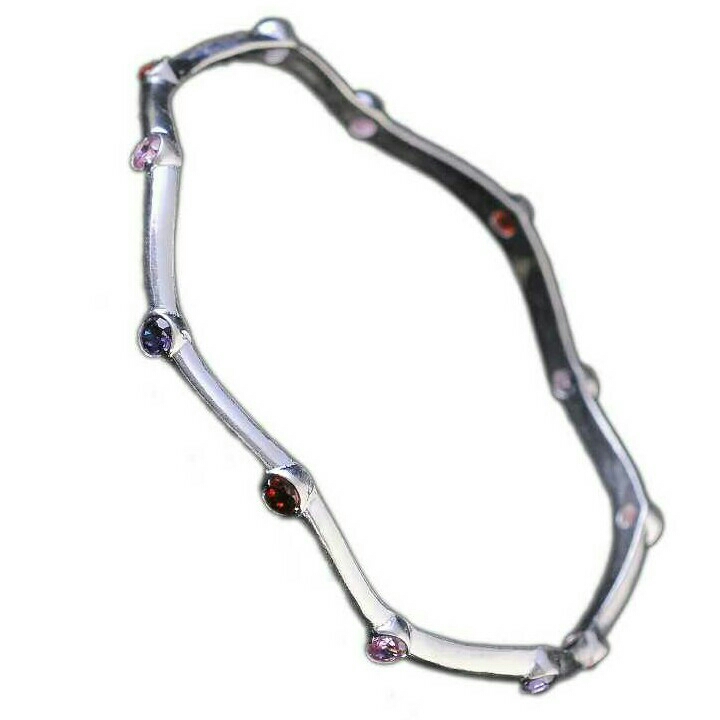 Fancy Silver Bangle