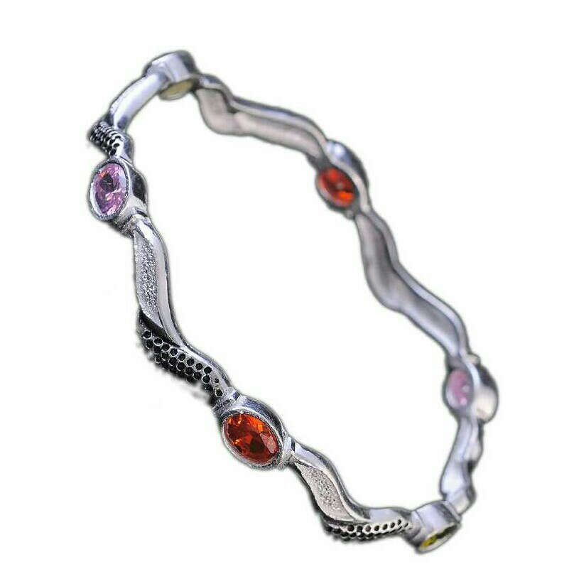 Fancy Silver Bangle
