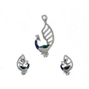 Fancy Silver Pendant Set