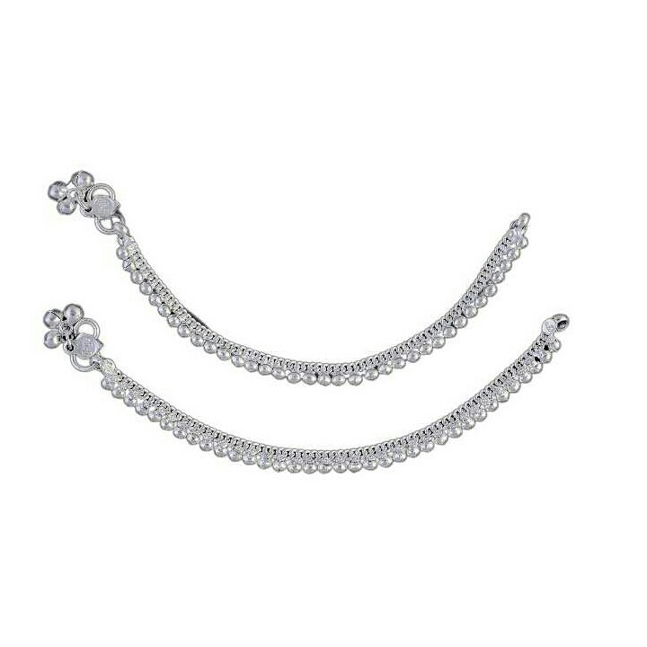 Fancy Silver Ladies Anklet