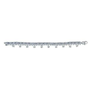 Fancy Silver Ladies Anklet