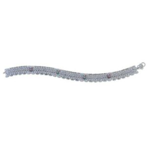 Fancy Silver Ladies Anklet