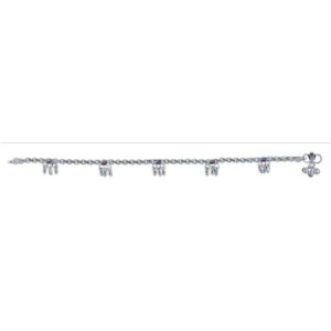 Fancy Silver Ladies Anklet