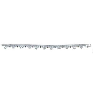 Fancy Silver Ladies Anklet