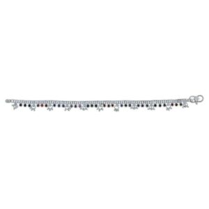 Fancy Silver Ladies Anklet