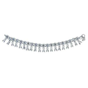 Fancy Silver Ladies Anklet