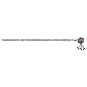 Fancy Silver Ladies Anklet