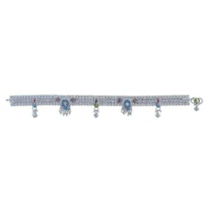 Fancy Silver Ladies Anklet