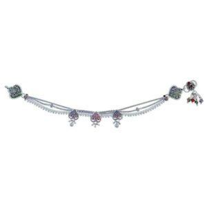Fancy Silver Ladies Anklet