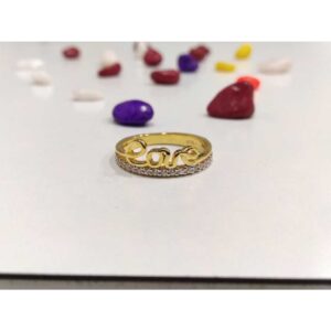 22KT Gold Studded Diamond Wedding Ring