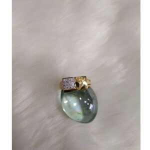 916 Gold Antique CZ Diamond Gents Ring