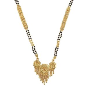Gold Ladies Indian Fancy Mangalsutra Yellow