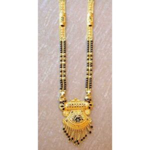 Gold Ladies Indian Fancy Mangalsutra Yellow