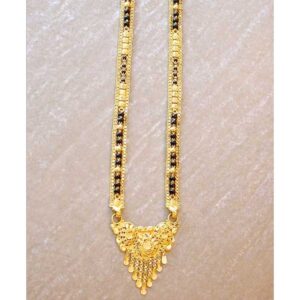 Gold Ladies Indian Fancy Mangalsutra Yellow