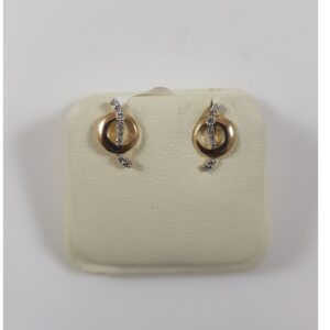 916 Fancy Yellow Gold Ladies Earrings