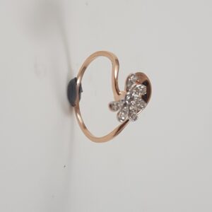 22KT Modern Flower Shaped Diamond Ring