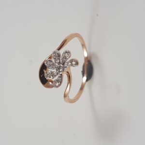 22KT Modern Flower Shaped Diamond Ring