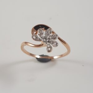 22KT Modern Flower Shaped Diamond Ring