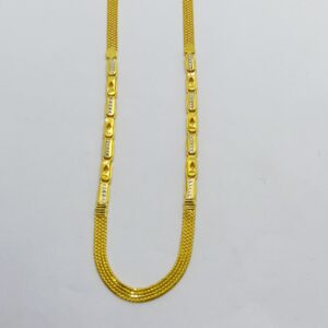 22k/916 gold bold square design chain