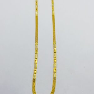 22k/916 gold bold square design chain