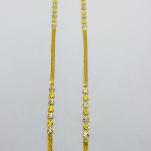22k/916 yellow round  pearls gold chain