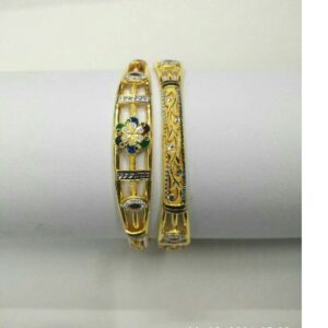Gold Antique Floral Copper Kadli