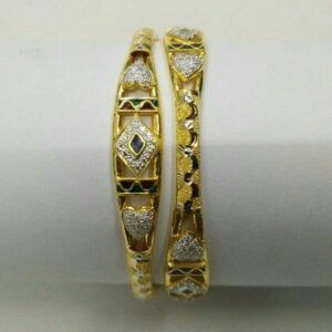 22K / 916 Gold Modern Stone Kada