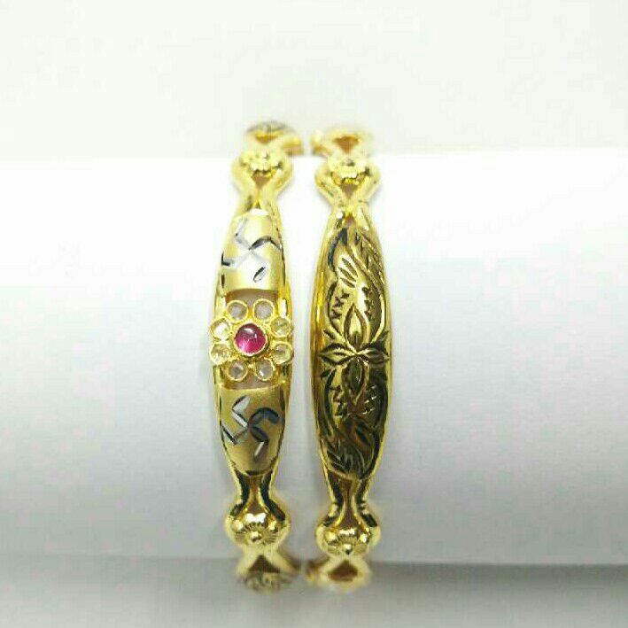 22K / 916 Gold Ladies Indian Copper Flower Kadli