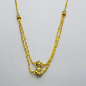 916 Gold Plain Mala