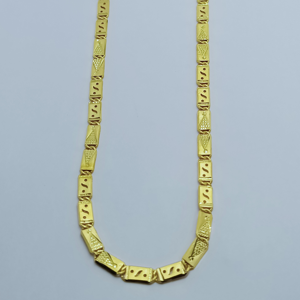 22k plain gold design hollow navabi chain - Image 2