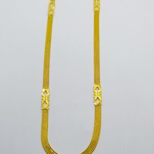916 peace cutting gold chain