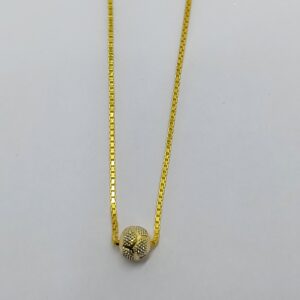 22crt Single Ball Gold Chain